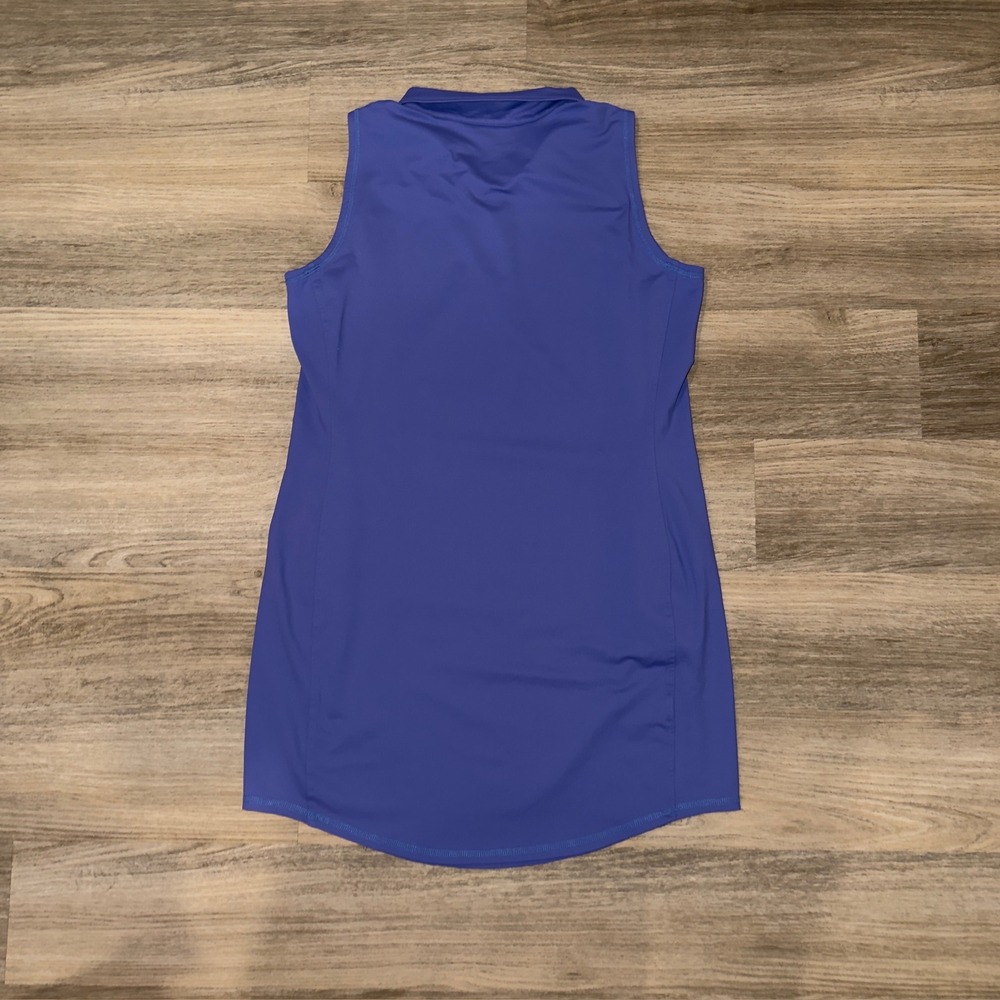 Tommy Bahama IslandZone Blue Sleeveless Golf Dress Quarter Zip Medium - Picture 6 of 8